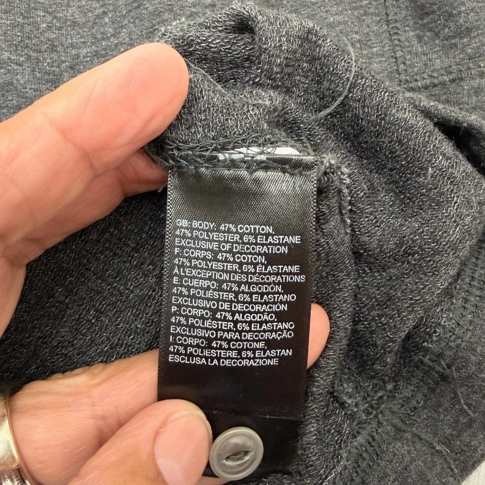 The North Face Mens Long Sleeve Henley Shirt Dark Gray Heather Size M